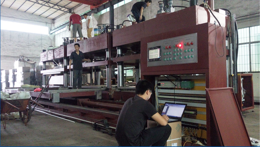 全自動(dòng)熱壓成型液壓機(jī)生產(chǎn)線