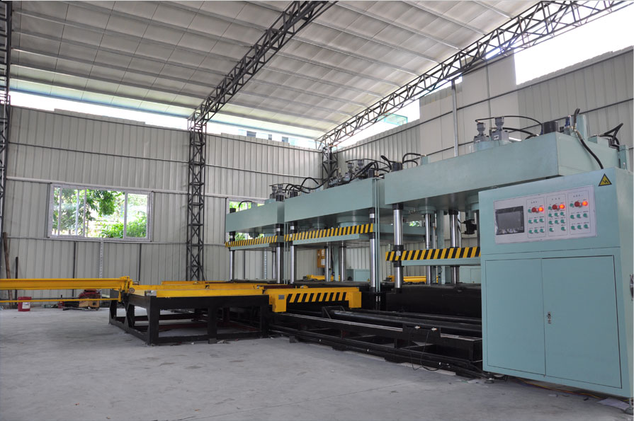 全自動(dòng)熱壓成型液壓機(jī)生產(chǎn)線