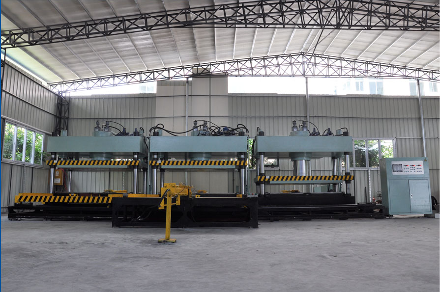 全自動(dòng)熱壓成型液壓機(jī)生產(chǎn)線